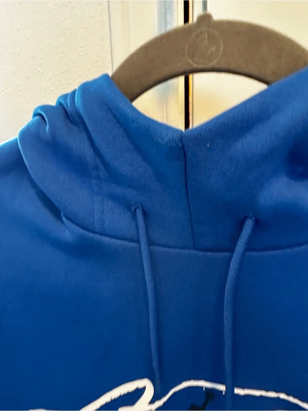Jordan Air Therma Fleece Pullover Hoodie Blue Dri-Fit Graphic Jumpman